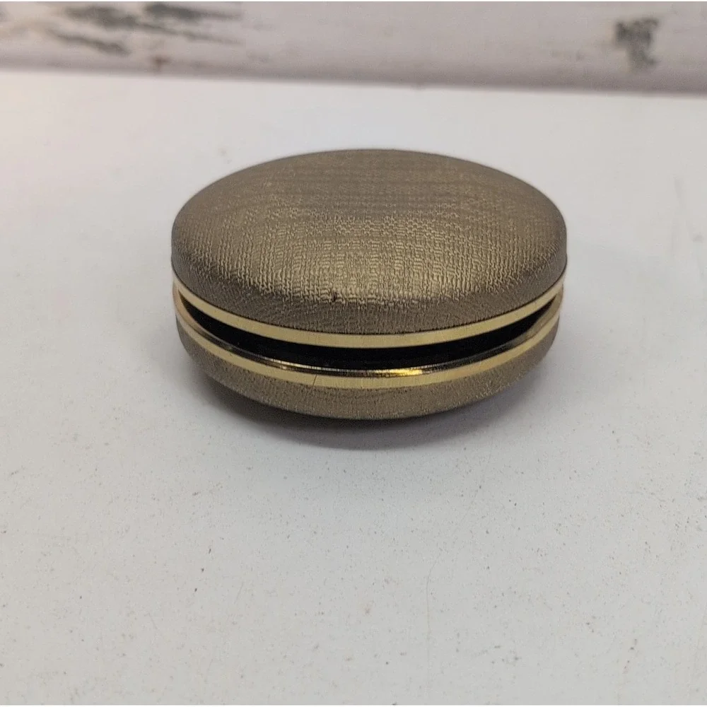 Seth Thomas Wind‎ Up Travel Alarm Clock Folding Case Vintage Gold Tone